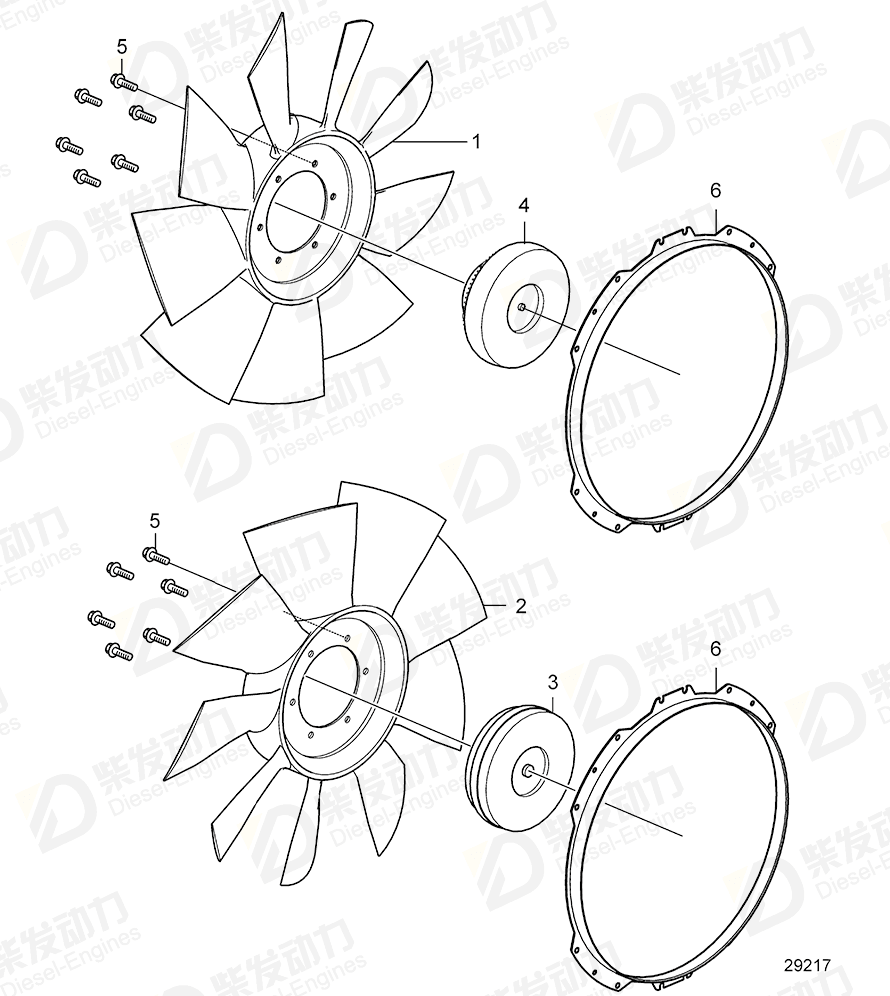 volvo penta Vibration damper 22052805 Drawing